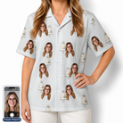 Women's Mermaid Meringue Custom Face Hawaiian Shirt