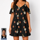 Women's Frosted Flutes Custom Face Off-Shoulder Dress