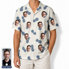 Men's Golden Getaway Custom Face Hawaiian Shirt
