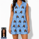Women's Iron Icons Custom Face V-Neck Dress