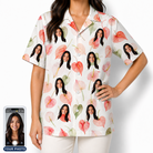 Women's Anthurium Antics Custom Face Hawaiian Shirt