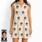 Women's Kin Kicks Custom Face V-Neck Dress