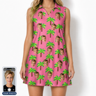 Women's Sepia Sojourn Custom Face V-Neck Dress