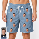 Men's Interlaced Isles Custom Face Beach Shorts