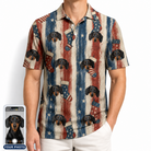 Men's Christmas Cuffs Custom Dog Face Polo Shirt