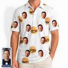 Men's Burger Banquet Custom Face Polo Shirt