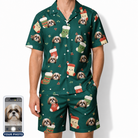 Men's Chimney Cheer Custom Dog Face Shirt & Shorts Set
