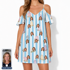 Women's Mausoleum Mirth Custom Face Off-Shoulder Dress