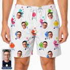 Men's Cousin Cookout Custom Face Beach Shorts