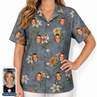 Women's Lotus Limbo Custom Face Hawaiian Shirt