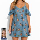 Women's Scuttle Sideshow Custom Face Off-Shoulder Dress