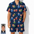 Men's Cocoa Cozy Custom Face Shirt & Shorts Set