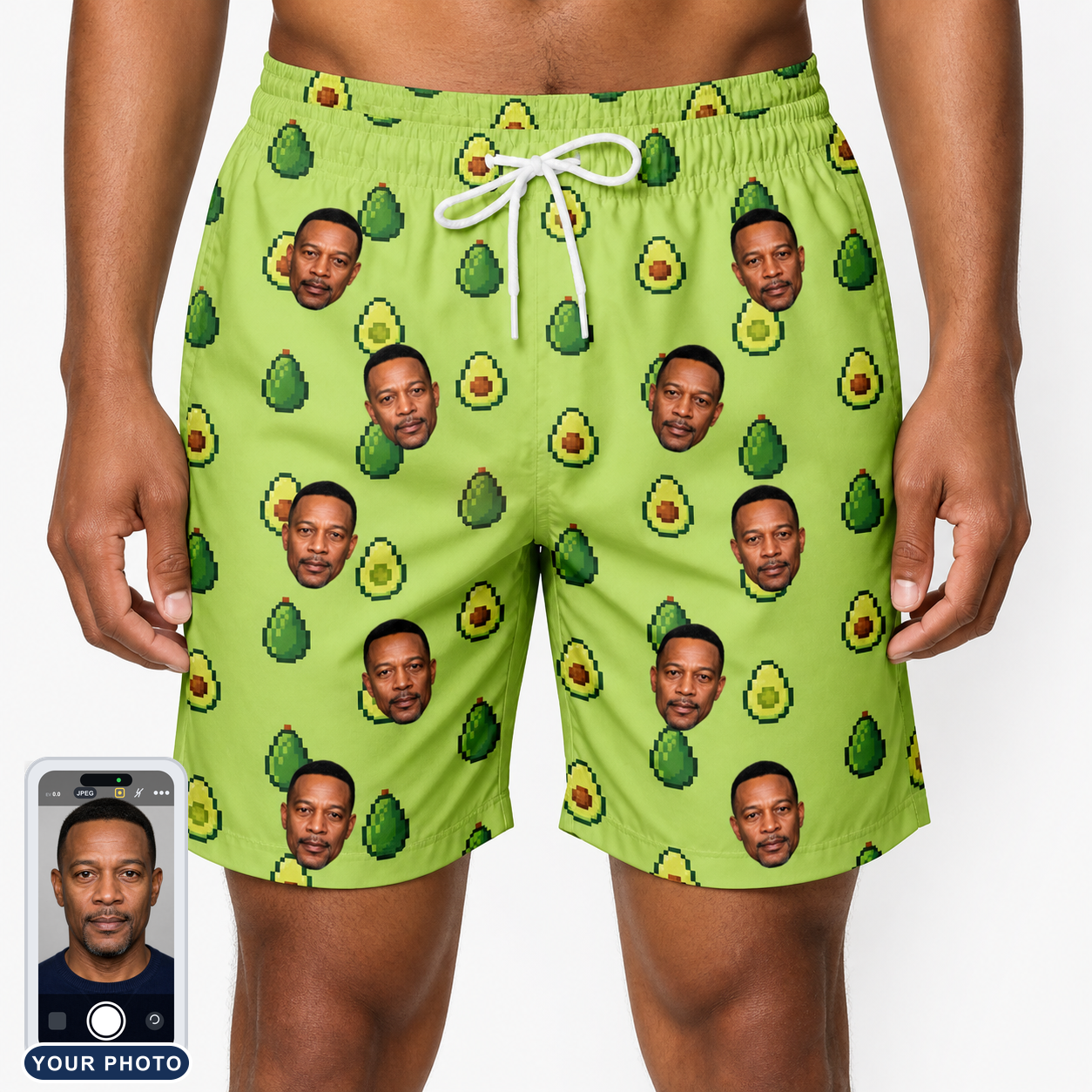 Men's Avo Groove Custom Face Beach Shorts