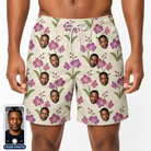 Men's Velvet Vines Custom Face Beach Shorts