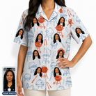 Women's Grill Rights Custom Face Hawaiian Shirt
