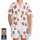 Men's Yule Pouches Custom Face Shirt & Shorts Set
