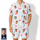 Men's Long-Legged Luau Custom Face Shirt & Shorts Set