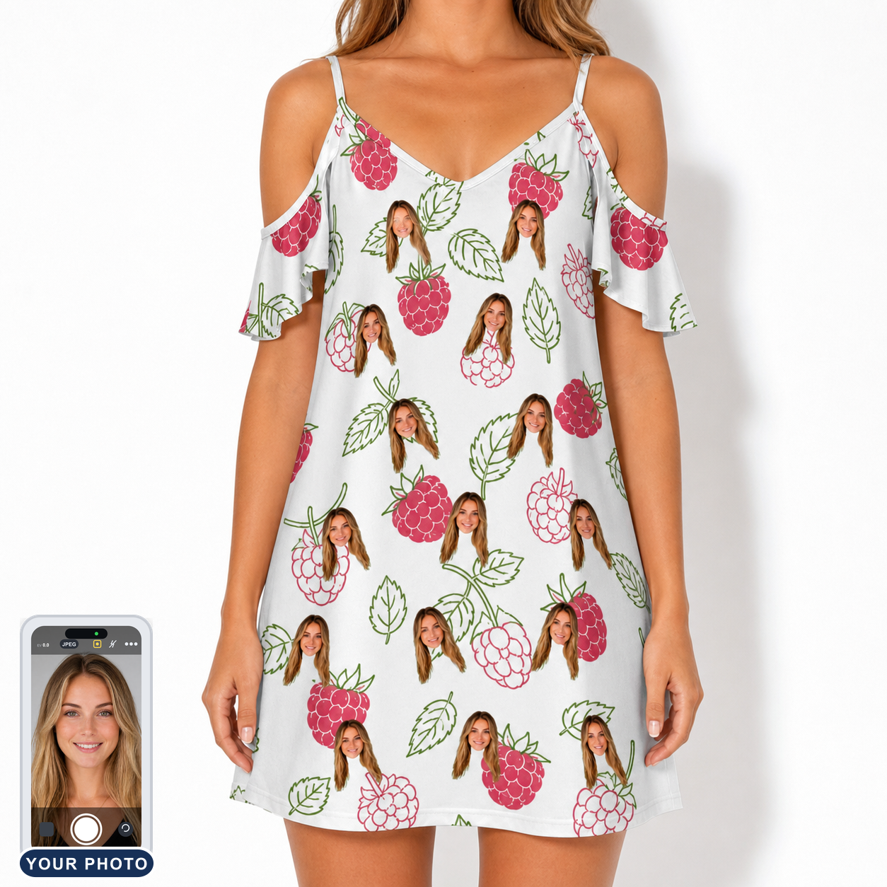 Women's Drupelet Dance Custom Face Off-Shoulder Dress