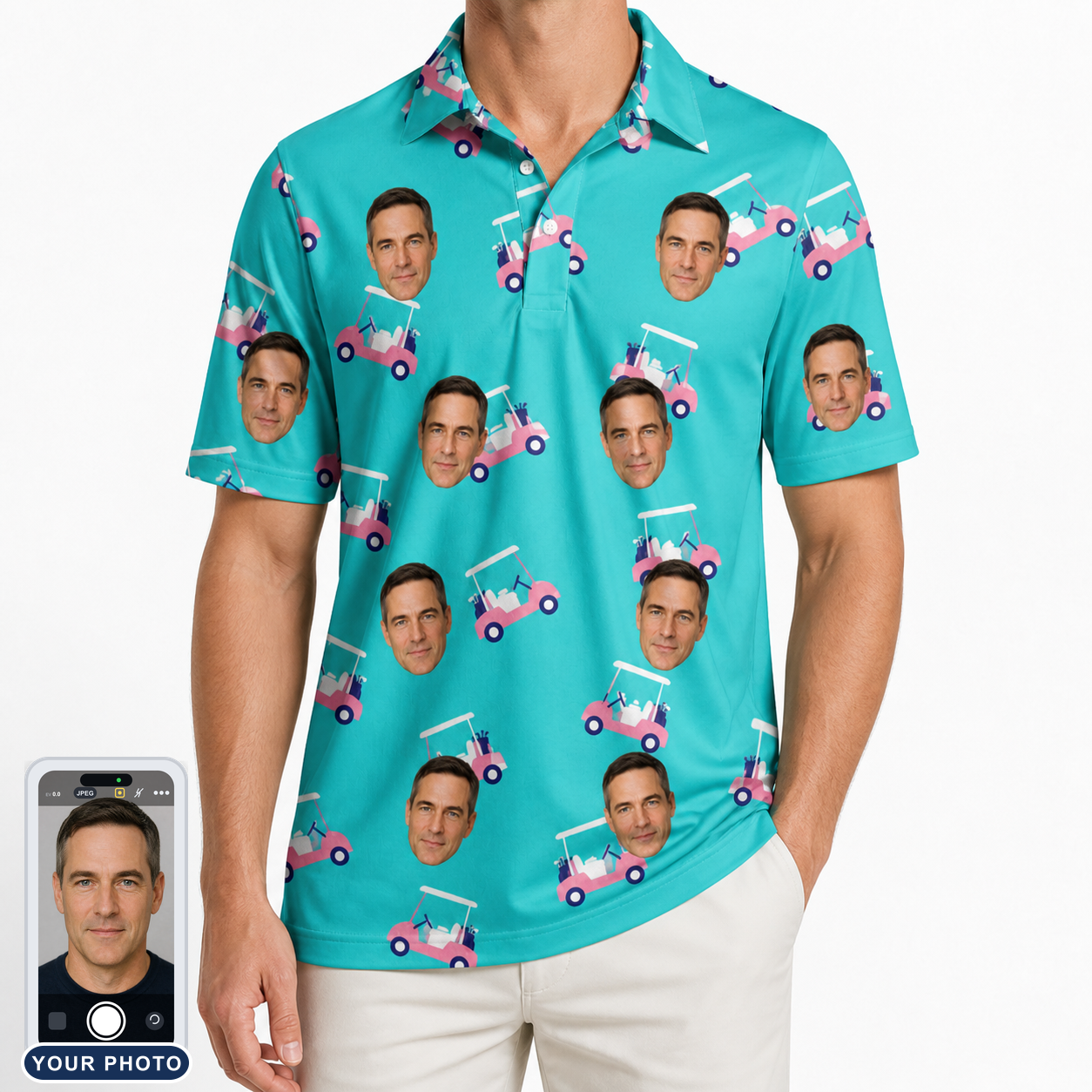 Men's Cartel Classics Custom Face Polo Shirt