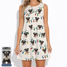 Women's Twinkle Tangled Custom Dog Face Tank Dress