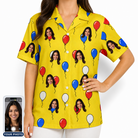 Women's Crimson Cloudburst Custom Face Hawaiian Shirt