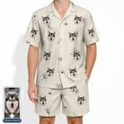 Men's Arachnid Antics Custom Dog Face Shirt & Shorts Set