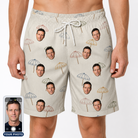 Men's Parasol Pals Custom Face Beach Shorts