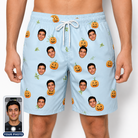 Men's Toothy Torchlight Custom Face Beach Shorts