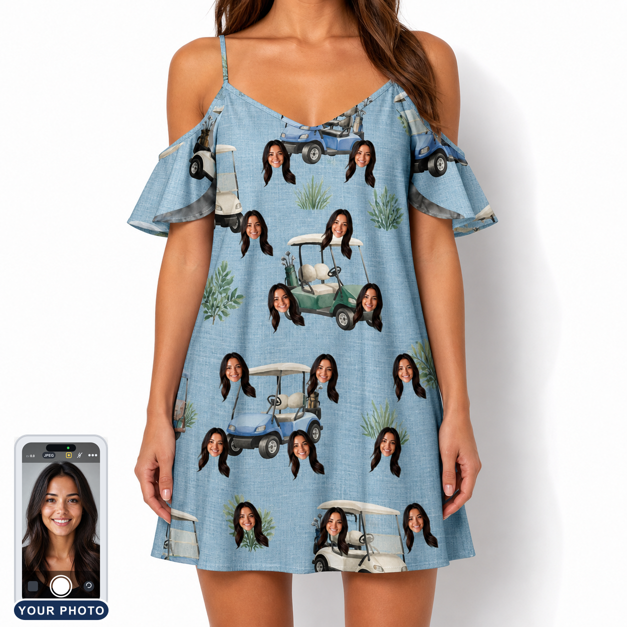 Women's Cart Blanche Custom Face Off-Shoulder Dress