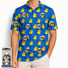 Men's Bark Bath Custom Dog Face Polo Shirt