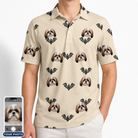 Men's Winged Whispers Custom Dog Face Polo Shirt