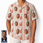 Men's Bubbly Buckets Custom Face Hawaiian Shirt