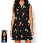Women's Sundae Shore Custom Face V-Neck Dress