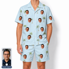 Men's Chrome Fronds Custom Face Shirt & Shorts Set