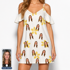 Women's Island Incense Custom Face Off-Shoulder Dress