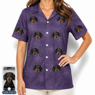 Women's Spider Social Custom Dog Face Hawaiian Shirt
