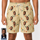 Men's Candle Confetti Custom Face Beach Shorts