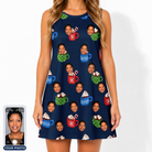 Women's Cocoa Cozy Custom Face Tank Dress
