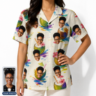 Women's Sundown Swizzles Custom Face Hawaiian Shirt