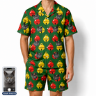 Men's Ringing Revelry Custom Cat Face Shirt & Shorts Set
