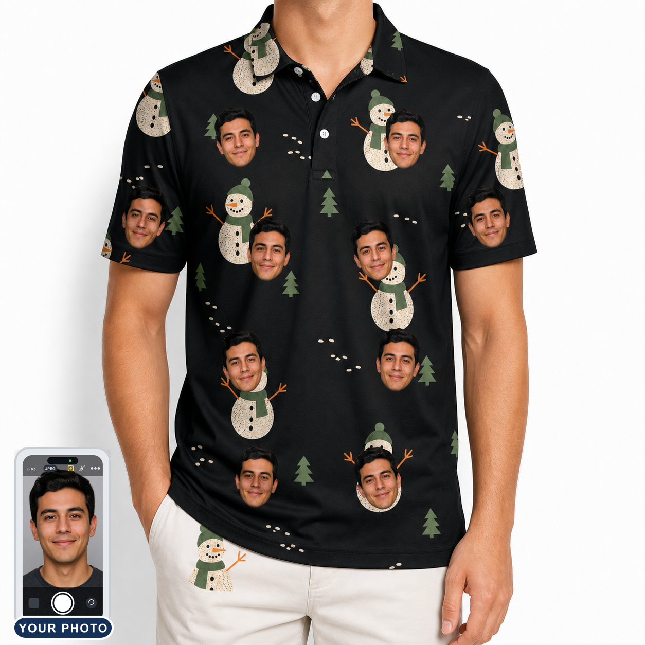 Men's Carrot Crooners Custom Face Polo Shirt