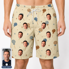 Men's Sugar Spin Custom Face Beach Shorts