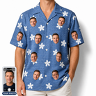 Men's Bloom Lagoon Custom Face Hawaiian Shirt
