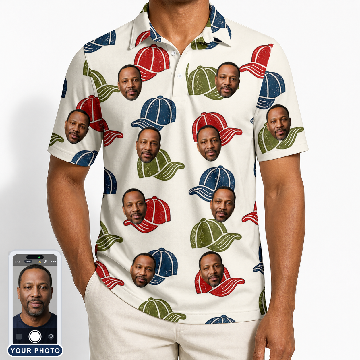 Men's Brim Bonds Custom Face Polo Shirt