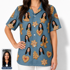 Women's Cinnamon Capers Custom Face Hawaiian Shirt
