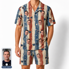 Men's Glam Goggles Custom Face Shirt & Shorts Set