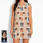 Women's Sole Mates Custom Face V-Neck Dress