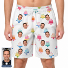 Men's Cake Craze Custom Face Beach Shorts