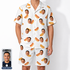 Men's Mustard Mingle Custom Face Shirt & Shorts Set