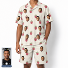 Men's Raspberry Rhapsody Custom Face Shirt & Shorts Set